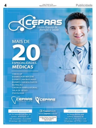 4 PublicidadeJornal Correio do Sul
Segunda-Feira, 3 de Julho de 2017
 