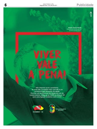 6 PublicidadeJornal Correio do Sul
Segunda-Feira, 3 de Julho de 2017
 