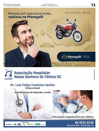 13Publicidade Jornal Correio do Sul
Sexta-Feira, 3 de Agosto de 2018
 