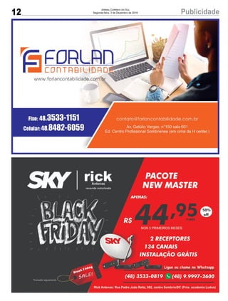 12 PublicidadeJornal Correio do Sul
Segunda-feira, 3 de Dezembro de 2018
 