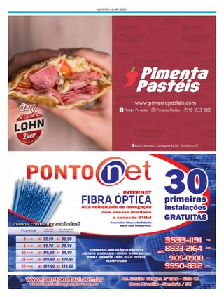QUARTA-FEIRA, 4 DE ABRIL DE 2018
 