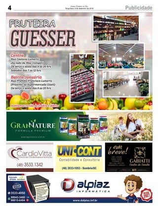 4 PublicidadeJornal Correio do Sul
Terça-feira, 4 de Setembro de 2018
 