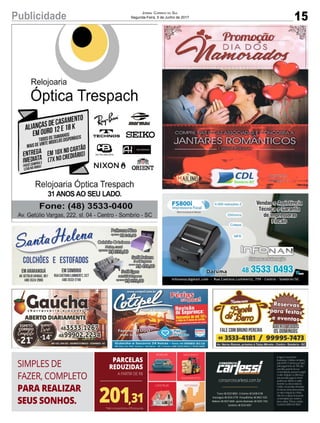 15Publicidade Jornal Correio do Sul
Segunda-Feira, 5 de Junho de 2017
 