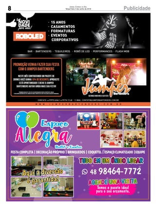 8 PublicidadeJornal Correio do Sul
Terça-Feira, 5 de Junho de 2018
 