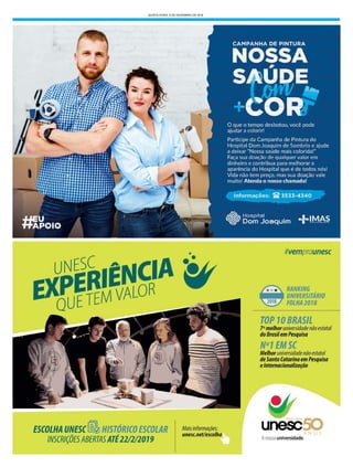 QUINTA-FEIRA, 6 DE DEZEMBRO DE 2018
 