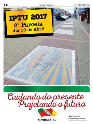 14 PublicidadeJornal Correio do Sul
Quinta-Feira, 6 de Abril de 2017
 