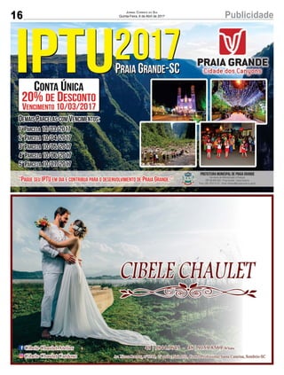 16 PublicidadeJornal Correio do Sul
Quinta-Feira, 6 de Abril de 2017
 