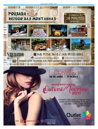 QUINTA-FEIRA, 6 DE ABRIL DE 2017
CONVITE
 