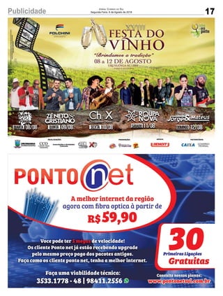 17Publicidade Jornal Correio do Sul
Segunda-Feira, 6 de Agosto de 2018
 