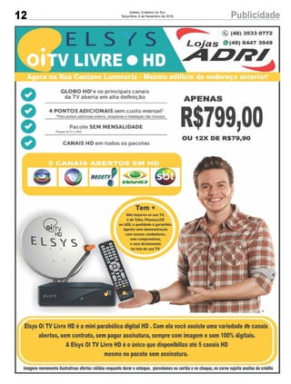 12 PublicidadeJornal Correio do Sul
Terça-feira, 6 de Novembro de 2018
 