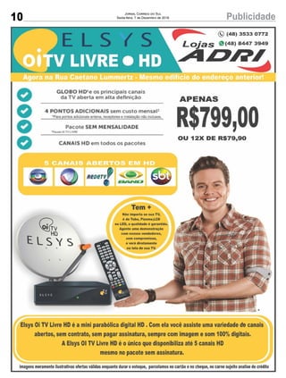10 PublicidadeJornal Correio do Sul
Sexta-feira, 7 de Dezembro de 2018
 