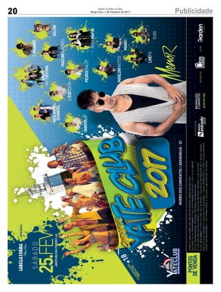 20 PublicidadeJornal Correio do Sul
Terça-Feira, 7 de Fevereiro de 2017
 