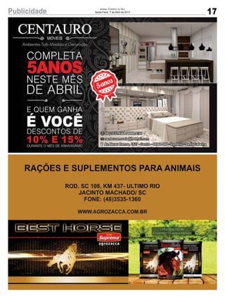 17Publicidade Jornal Correio do Sul
Sexta-Feira, 7 de Abril de 2017
 