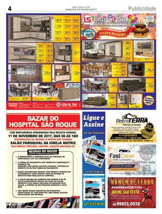4 PublicidadeJornal Correio do Sul
Quarta-Feira, 8 de Novembro de 2017
 