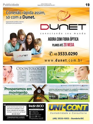 19Publicidade JORNAL CORREIO DO SUL
Sexta-Feira, 8 de Dezembro de 2017
 
