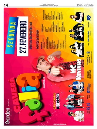14 PublicidadeJornal Correio do Sul
Quinta-Feira, 9 de Fevereiro de 2017
 