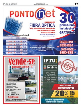 17Publicidade Jornal Correio do Sul
Segunda-Feira, 9 de Abril de 2018
20 PublicidadeJornal Correio do Sul
Segunda-Feira, 4 de Setembro de 2017
 