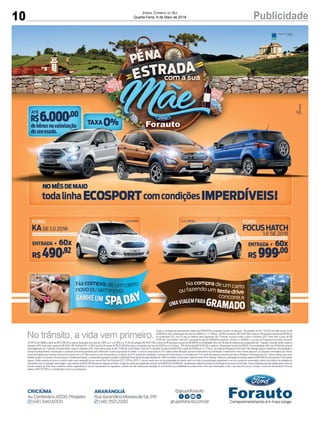 10 PublicidadeJornal Correio do Sul
Quarta-Feira, 9 de Maio de 2018
 