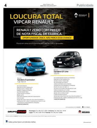 4 PublicidadeJornal Correio do Sul
Sexta-Feira, 9 de Junho de 2017
 