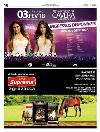10 PublicidadeJornal Correio do Sul
Quarta-Feira, 10 de Janeiro de 2018
 