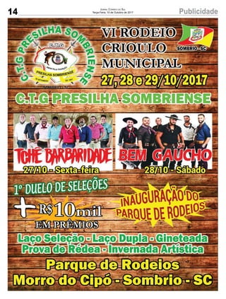 14 PublicidadeJornal Correio do Sul
Terça-Feira, 10 de Outubro de 2017
 