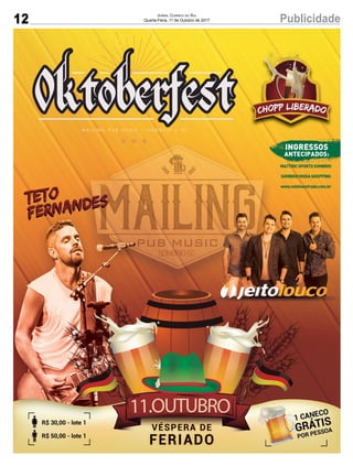 12 PublicidadeJornal Correio do Sul
Quarta-Feira, 11 de Outubro de 2017
 