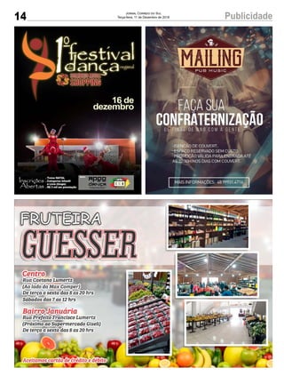 14 PublicidadeJornal Correio do Sul
Terça-feira, 11 de Dezembro de 2018
 