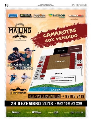 18 PublicidadeJornal Correio do Sul
Terça-feira, 11 de Dezembro de 2018
 