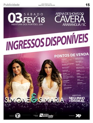 15Publicidade Jornal Correio do Sul
Sexta-Feira, 12 de Janeiro de 2018
 