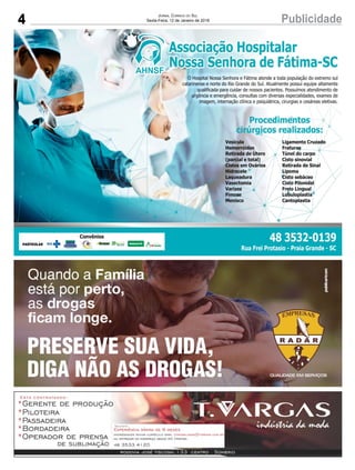 4 PublicidadeJornal Correio do Sul
Sexta-Feira, 12 de Janeiro de 2018
 