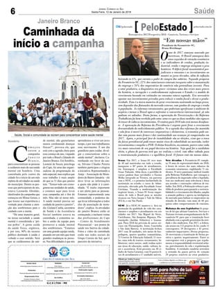 6 SaúdeJornal Correio do Sul
Sexta-Feira, 12 de Janeiro de 2018
G.C.S LTDA - ME
Comercial:
l48l 3533.0870
comercial@grupocorreiodosul.com.br
Diretor Geral
diretor@grupocorreiodosul.com.br
Redação:
Aline Bauer
editor@grupocorreiodosul.com.br
Publicações legais:
tomaz@grupocorreiodosul.com.br
Financeiro
financeiro@grupocorreiodosul.com.br
Radio 93FM
radio93fm@grupocorreiodosul.com.br
Diagramação/Arte:
Erivaldo Ferreira (Aldo)
cristian@grupocorreiodosul.com.br
Sul Gráfica
sulgrafica@grupocorreiodosul.com.br
Circulação/Assinatura
l48l 3533.0870
assinaturas@grupocorreiodosul.com.br
“Em nossas mãos”
O
ano de 2017 começou marcado por
incertezas. O Brasil amargava dois
anos seguidos de retração econômica
e os indicadores de vendas, produção in-
dustrial, renda e emprego atingiam o piso
histórico. O déficit fiscal insustentável pre-
judicava o consumo e os investimentos ao
manter os juros elevados, além de inflação
beirando os 6%, que corroía o poder de compra dos salários. Segundo pesquisa
da Fecomércio-SC, 22% dos catarinenses estavam inseguros sobre a manutenção
do emprego e 76% dos empresários do comércio não pretendiam investir. Para
o setor produtivo, o diagnóstico era grave: vivíamos uma das crises mais graves
da história, a corrupção e o endividamento sufocavam o Estado e o modelo de
crescimento baseado em estímulos ao consumo estava esgotado. Era necessário
apostar nos investimentos privados para reduzir o rombo fiscal e elevar a produ-
tividade. Esta é a única maneira de gerar crescimento sustentado no longo prazo,
sem depender das flutuações do mercado externo, com ganhos de emprego e renda
à população. As reformas estruturantes, que poderiam aperfeiçoar o ambiente de
negócio e tornar o Brasil apto a enfrentar a concorrência internacional, já não
podiam ser adiadas. Desta forma, a aprovação da Terceirização e da Reforma
Trabalhista foi bem recebida pelo setor, uma vez que as duas medidas são capazes
de trazer de volta os investimentos. O cenário para 2018 não será menos desafian-
te. A aprovação da Reforma da Previdência é urgente para frear o crescimento
descontrolado do endividamento público. Se a agenda das reformas for mantida
e não ficar à mercê de interesses corporativos e eleitoreiros, a economia pode an-
dar com passos mais firmes e dar continuidade aos avanços já conquistados em
2017. Agora, o principal foco de instabilidade são as eleições, visto que a troca
da faixa presidencial pode trazer maior risco de volatilidade no mercado, inibir
investimentos e congelar o PIB. O eleitor brasileiro, no entanto, parece estar cada
vez mais consciente de seu papel decisivo na história. Seja qual for o candidato
eleito, o plano de governo terá que ser realista e crível, com olhar voltado para
a reestruturação produtiva e o equilíbrio fiscal. O futuro está em nossas mãos.
Senac Em 2017, o Senac-SC teve mais
de 49 mil matrículas em todo o estado,
inaugurou o 30º ponto de atendimento,
em Araranguá, e ampliou a Faculdade
Senac Tubarão. Além disso, o portfólio de
cursos ganhou duas novidades: o Ensino
Médio integrado ao Técnico, em parceria
com o SESC, e o primeiro bacharelado da
instituição no estado: o curso de Admi-
nistração, ofertado pela Faculdade Senac
Criciúma. Visando a modernização dos
negócios locais, o Senac-SC levou empre-
sários de todo o Brasil para as missões
técnicas em Nova Iorque e Vale do Silício
(EUA), e em São Paulo.
SESC Já o SESC-SC manteve o foco na
promoção da qualidade de vida dos cata-
rinenses e ampliou o atendimento em seis
cidades em 2017: São Miguel do Oeste,
Curitibanos, São Joaquim, Biguaçu, Flo-
rianópolis (Jardim Atlântico) e Araran-
guá. Para 2018 há previsão de novos ser-
viços em Florianópolis, Irani, Concórdia
e São João Batista. A instituição fechou
2017 com 28 unidades, três meios de hos-
pedagem, quatro quadras comunitárias,
21 Centros de Educação Infantil, 11 esco-
las, uma rede de teatros, restaurantes, bi-
bliotecas, entre outros, onde realiza ações
nas áreas de educação, saúde, cultura, la-
zer e assistência. Está presente em 30 ci-
dades de Santa Catarina, com 55 pontos fi-
xos de atendimento e 17 unidades móveis.
Sete décadas A Fecomércio-SC comple-
ta 70 anos de representatividade em 2018,
à frente de setores dos mais robustos da
economia catarinense, englobando 71 sin-
dicatos. O novo panorama sindical trazido
pela Reforma Trabalhista, que consagra a
prevalência do negociado sobre o legislado,
traz aos sindicatos mais relevância e força
nos acordos e convenções coletivas de tra-
balho. Em 2018, a Federação reforça o por-
tfólio de produtos para garantir a sustenta-
bilidadeeocrescimentodosfiliados,amplia
a atuação política e aposta na inteligência
de mercado para balizar os empresários na
tomada de decisão, com mais de 60 pes-
quisas sobre comportamento de consumo.
Balanço do ano legislativo Os proje-
tos de lei que afetam Comércio, Serviços e
Turismo tiveram acompanhamento da Fe-
comércio-SC para que a tramitação fosse
alinhada com a agenda prioritária da enti-
dade e dos sindicatos. Em 2017, a federa-
ção atuou em 112 projetos de lei, sendo 11
convergentes, 59 divergentes e 42 poten-
cialmente impactantes. Destas propostas,
26 encerraram a tramitação de forma po-
sitiva e quatro, negativamente. Entre os
convergentes está a proposta que regula-
menta a responsabilidade territorial urba-
na, parcelamento do solo e regularização
fundiária. A entidades também articulou
a retirada da pauta prévia de votação
29 projetos sensíveis ao setor produtivo.
Retrospectiva 2017/Perspectiva 2018 - Comércio, Turismo e Serviços
Editado por Andréa Leonora
redacao@peloestado.com.br
Com apoio da Assessoria de Imprensa da entidade
AssessoriadeComunicaçãoeMarketing/Fecomércio-SC
Presidente da Fecomércio-SC,
Bruno Breithaupt
C
o m e ç o u
ontem a
campanha
J a n e i r o
B r a n c o ,
para conscientizar as pessoas
a cuidarem mais de sua saúde
mental em Sombrio. Uma
caminhada pelo centro da
cidade foi o início de um mês
repleto de atividades na saúde
do município. Dentre as pes-
soas que participaram do ato,
estava Leonardo Abrahão,
idealizador da campanha que
começou em Minas Gerais, e
que trouxe sua experiência e
vontade para chamar a aten-
ção dos sombrienses para o
cuidado com a mente.
“De uma maneira geral,
na nossa sociedade a saúde
mental é considerada a ‘pri-
ma pobre’. A gente cuida
da saúde física, orgânica,
e por isso, 90% do recurso
público destinado à saúde é
voltado a esse sentido. Será
que se cuidássemos da saú-
Sombrio
Janeiro Branco
Caminhada dá
início a campanha
Saúde, Social e comunidade se reúnem para conscientizar sobre saúde mental
de mental, não gastaríamos
menos combatendo doenças
físicas?”, provoca ele, que
está com a agenda cheia para
esse começo de ano, viajando
por todo o Brasil e falando do
Janeiro Branco. Em Sombrio,
Leonete de Souza, psicóloga
do Caps, foi uma das organi-
zadoras da programação do
mês especial, mas explica que
esse trabalho é mais amplo
do que os 31 dias que janeiro
tem. “Temos todo um crono-
grama nas unidades de saúde,
e estamos aqui para levar
essa campanha até o fim do
mês. Mas não só nesse mês.
A saúde mental precisa ser
cuidada de janeiro a janeiro”,
diz. Gislane Cunha, secretária
de Saúde e da Assistência
Social também estava na
caminhada, e comentou so-
bre a união da equipe para
promover a saúde mental
dos sombrienses. “Estamos
em uma grande equipe unida,
atuando em um mês que trará
grandes mudanças às pesso-
as. Nas dificuldades é que nós
aprendemos a viver um novo
tempo, e por isso trabalhamos
esse movimento. É um dia
grandioso para cuidar, divul-
gar e conscientizar sobre a
saúde mental”, declarou. Ca-
minhando em favor da cau-
sa, Silvano Cláudio Pereira
também participou e elogiou
a iniciativa. Representando a
Amja –Associação de Mora-
dores do Bairro Januária – ele
deve levar as informações
a quem não pôde ir à cami-
nhada. “É muito importante
e um alerta para as pessoas.
Estamos representando uma
comunidade, e podemos da-
qui levar informações a todos
eles da associação de mora-
dores”, explica.As atividades
do janeiro Branco estão só
começando, e incluem visitas
das profissionais do Caps
– Centro de Atendimento
Psicossocial – aos postos de
saúde nos bairros da cidade.
Fotos e vídeo da caminhada
estão nas redes sociais do
Grupo Correio do Sul, que é
parceiro da iniciativa.
 