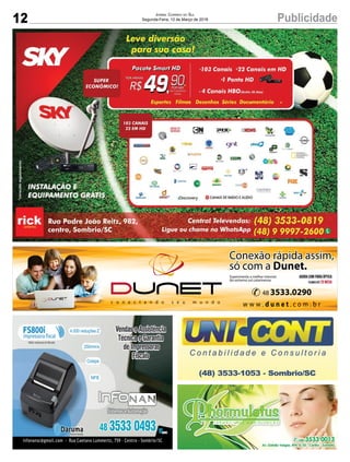 12 PublicidadeJornal Correio do Sul
Segunda-Feira, 12 de Março de 2018
 