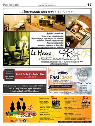 17Publicidade Jornal Correio do Sul
Terça-Feira, 12 de Setembro de 2017
 
