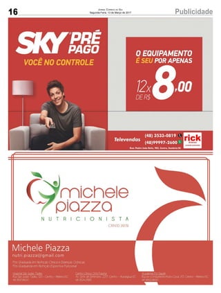 16 PublicidadeJornal Correio do Sul
Segunda-Feira, 13 de Março de 2017
 