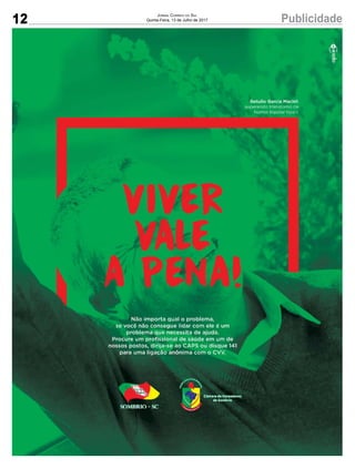 12 PublicidadeJornal Correio do Sul
Quinta-Feira, 13 de Julho de 2017
 