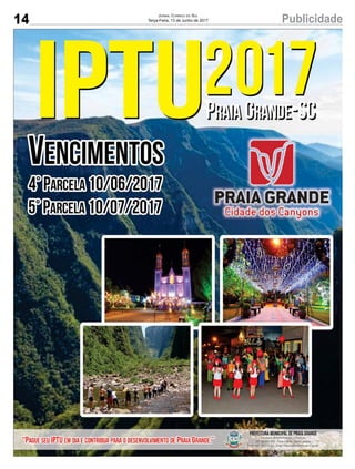 14 PublicidadeJornal Correio do Sul
Terça-Feira, 13 de Junho de 2017
 