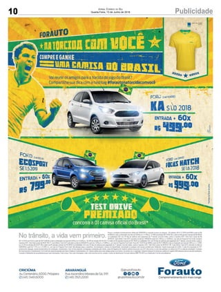 10 PublicidadeJornal Correio do Sul
Quarta-Feira, 13 de Junho de 2018
 
