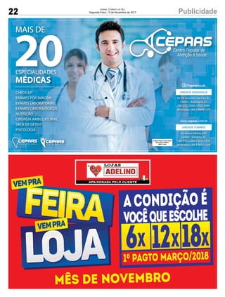 22 PublicidadeJornal Correio do Sul
Segunda-Feira, 13 de Novembro de 2017
 