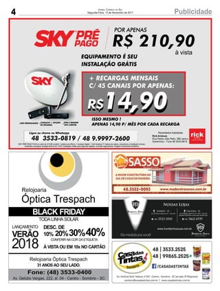 4 PublicidadeJornal Correio do Sul
Segunda-Feira, 13 de Novembro de 2017
 