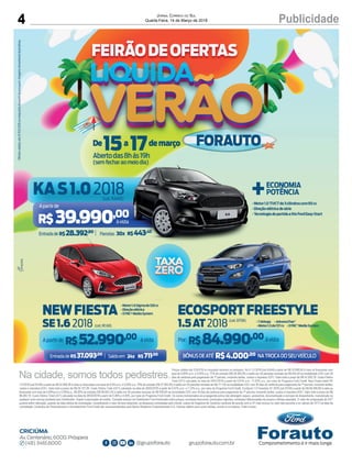 4 PublicidadeJornal Correio do Sul
Quarta-Feira, 14 de Março de 2018
 