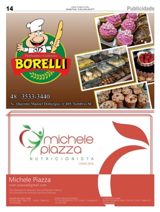 14 PublicidadeJornal Correio do Sul
Quarta-Feira, 14 de Junho de 2017
 