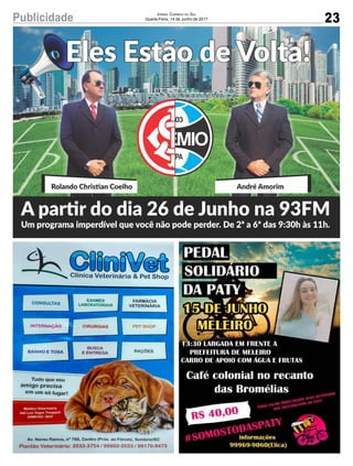 23Publicidade Jornal Correio do Sul
Quarta-Feira, 14 de Junho de 2017
 