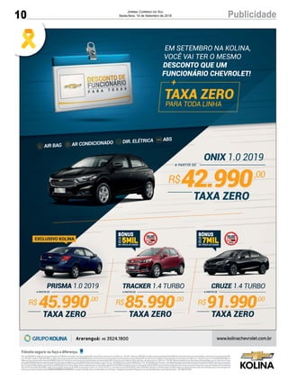 10 PublicidadeJornal Correio do Sul
Sexta-feira, 14 de Setembro de 2018
 