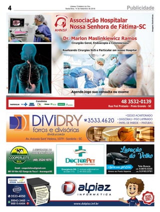 4 PublicidadeJornal Correio do Sul
Sexta-feira, 14 de Setembro de 2018
 