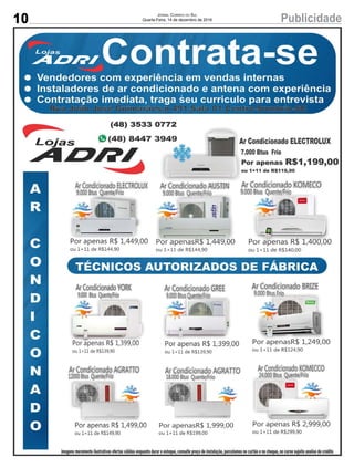 10 PublicidadeJornal Correio do Sul
Quarta-Feira, 14 de dezembro de 2016
 