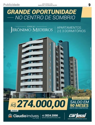 9Publicidade Jornal Correio do Sul
Quarta-Feira, 14 de dezembro de 2016
 