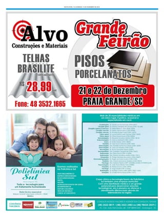 SEXTA-FEIRA, 14 A DOMINGO, 16 DE DEZEMBRO DE 2018
 