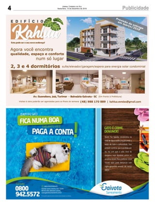 4 PublicidadeJornal Correio do Sul
Sexta-feira, 14 de Dezembro de 2018
 