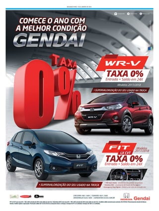 SEGUNDA-FEIRA, 15 DE JANEIRO DE 2018
 