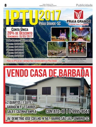8 PublicidadeJornal Correio do Sul
Quarta-Feira, 15 de Março de 2017
 